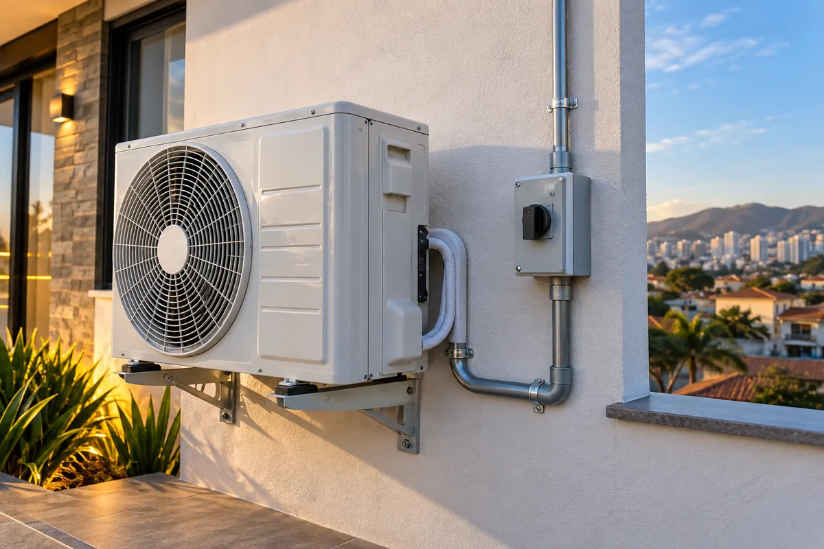 Circuito elétrico dedicado instalado para condensadora de ar-condicionado em Guarulhos