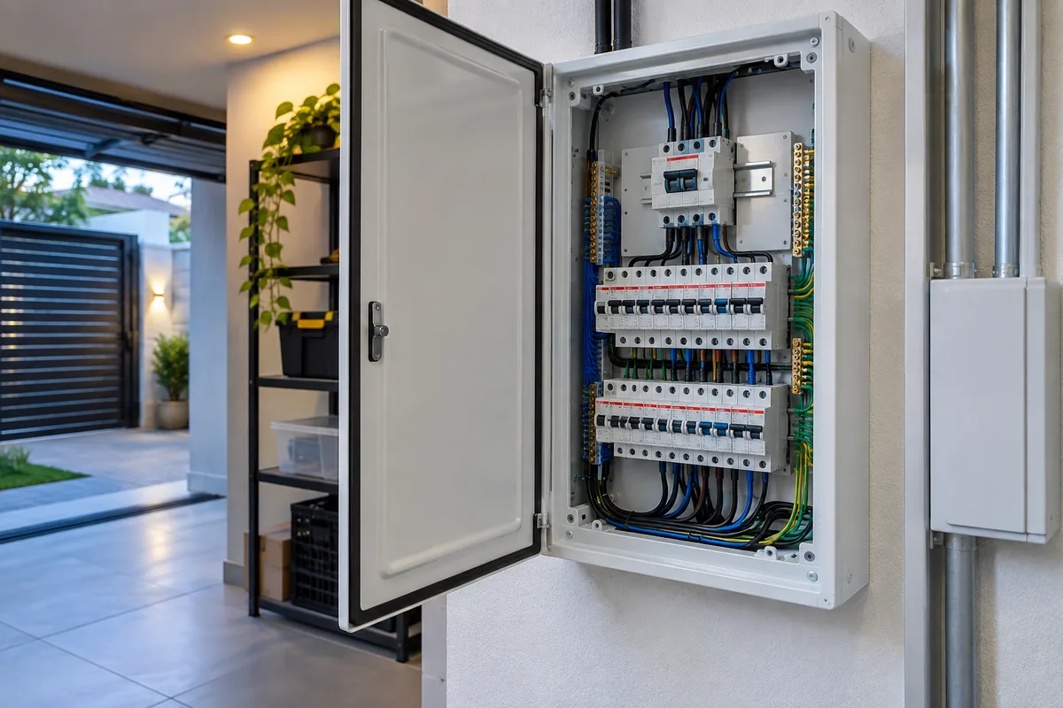Quadro residencial organizado após manutenção elétrica em Guarulhos