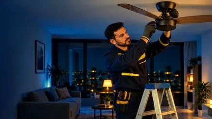 Instalação de ventilador de teto