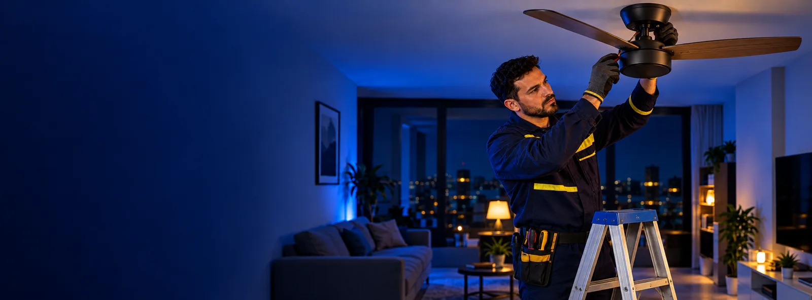 Instalação de ventilador de teto
